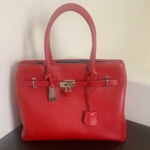 Vintage Jasper CONRAN Red Leather Satchel.